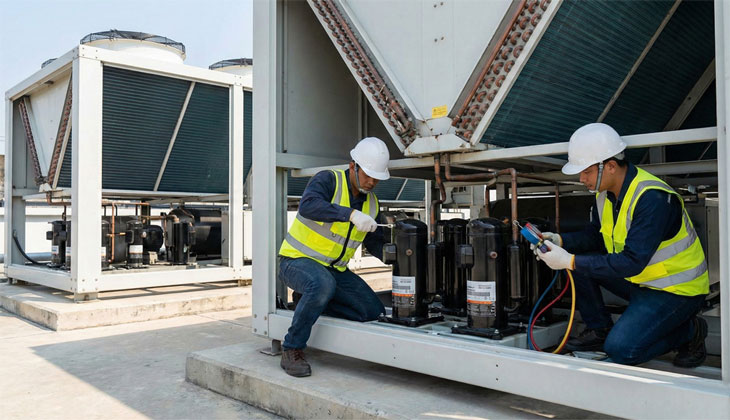 บริการซ่อมและ Overhaul Chiller