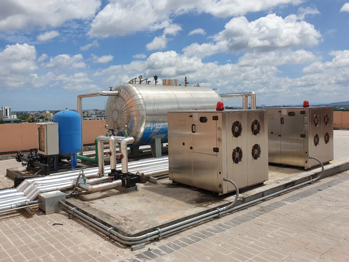 Commercial Heat Pump สำหรับงานโรงแรม โรงพยาบาล สนามกอล์ฟ หรือสถานที่ใช้น้ำร้อนปริมาณมากๆ