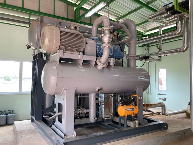 ORC Engine 50kW ดึงความร้อนจากไอเสียเครื่องปั่นไฟก๊าซชีวภาพ (Biogas Generator) ร่วมกับ Absorption Chiller สงวนวงษ์ นครราชสีมา