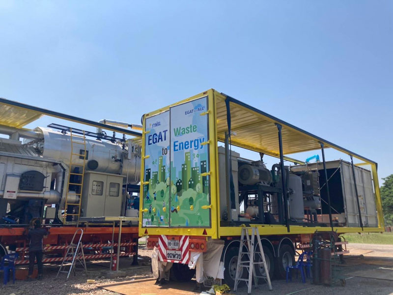 ระบบ ORC Engine 200kW ผลิตไฟฟ้าจากชีวมวล (Biomass) เศษไม้เหลือใช้จากกระบวนการผลิต ติดตั้งที่ EGAT ขอนแก่น